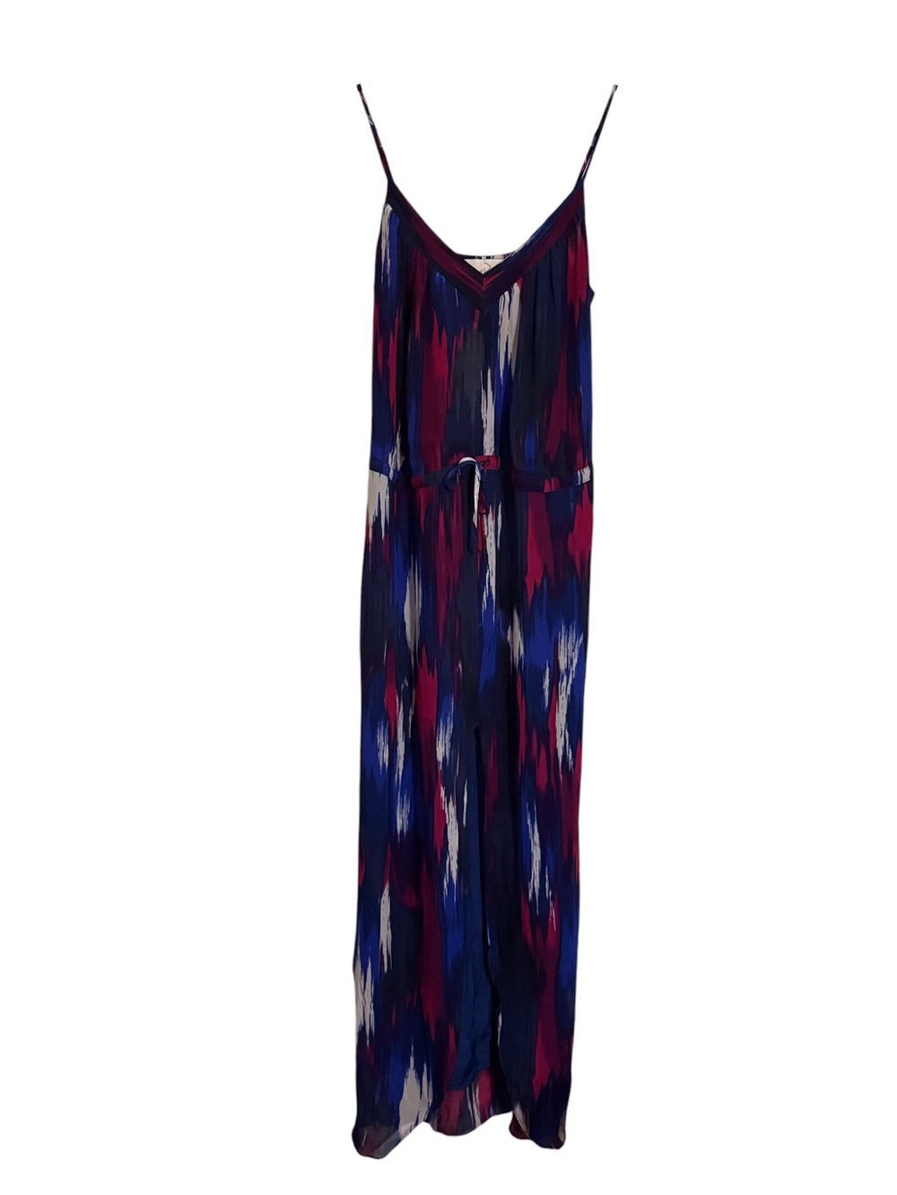 Rory Beca Size Small Multicolor Geometric Print Silk Maxi Dress Vacation Boho